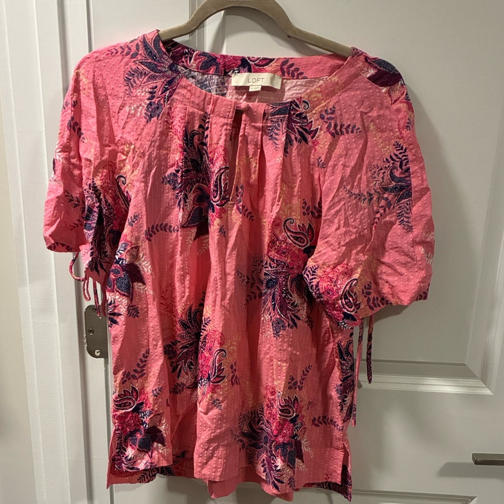 Cato Pink and Purple Floral Blouse